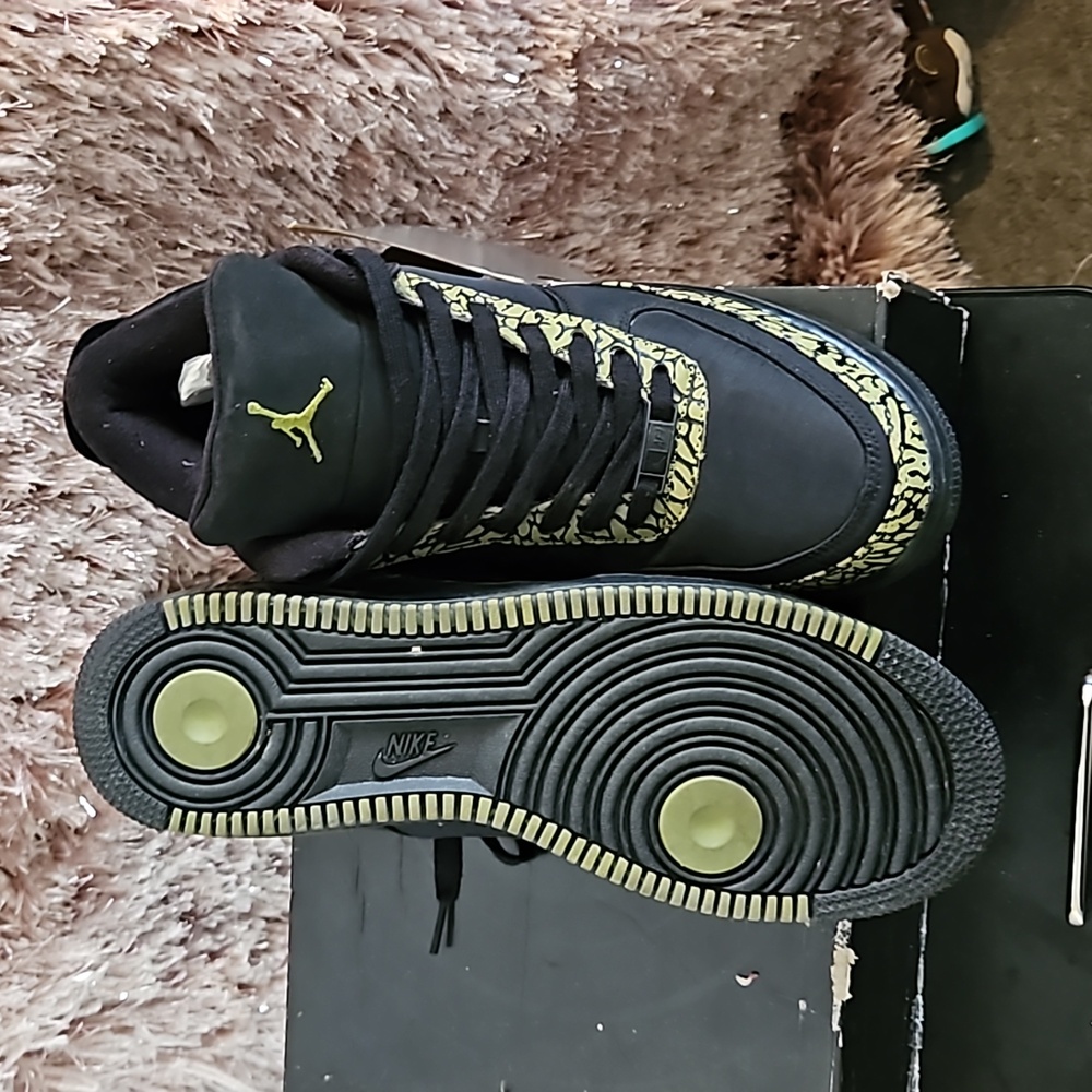 AIR JORDAN FUSION 3 AJF 2008 BLACK/SCENERY GREEN 333300 031 NEW DEADSTOCK
